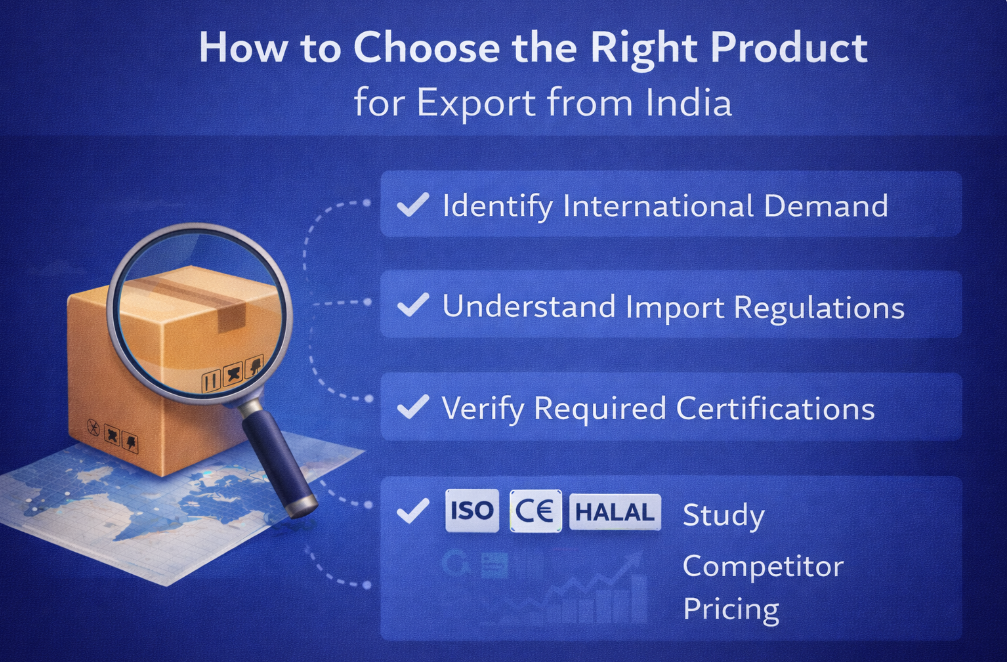how to choose product for export from india
